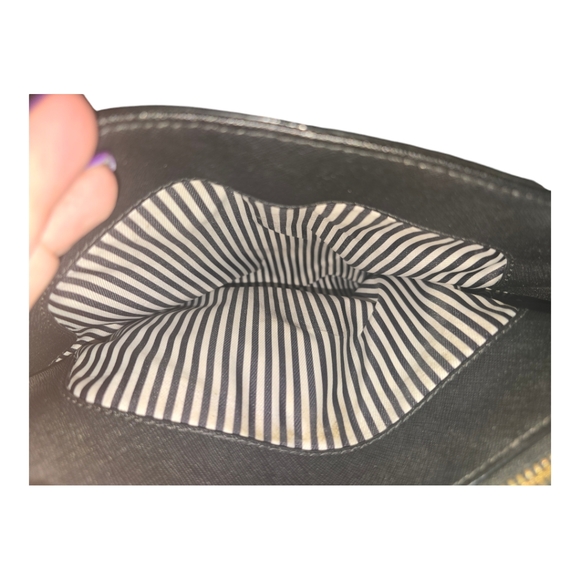 KATE SPADE LEATHER, BEIGE AND BLACK, CROSSBODY SATCHEL PURSE.NWOT,with wallet - Picture 8 of 15